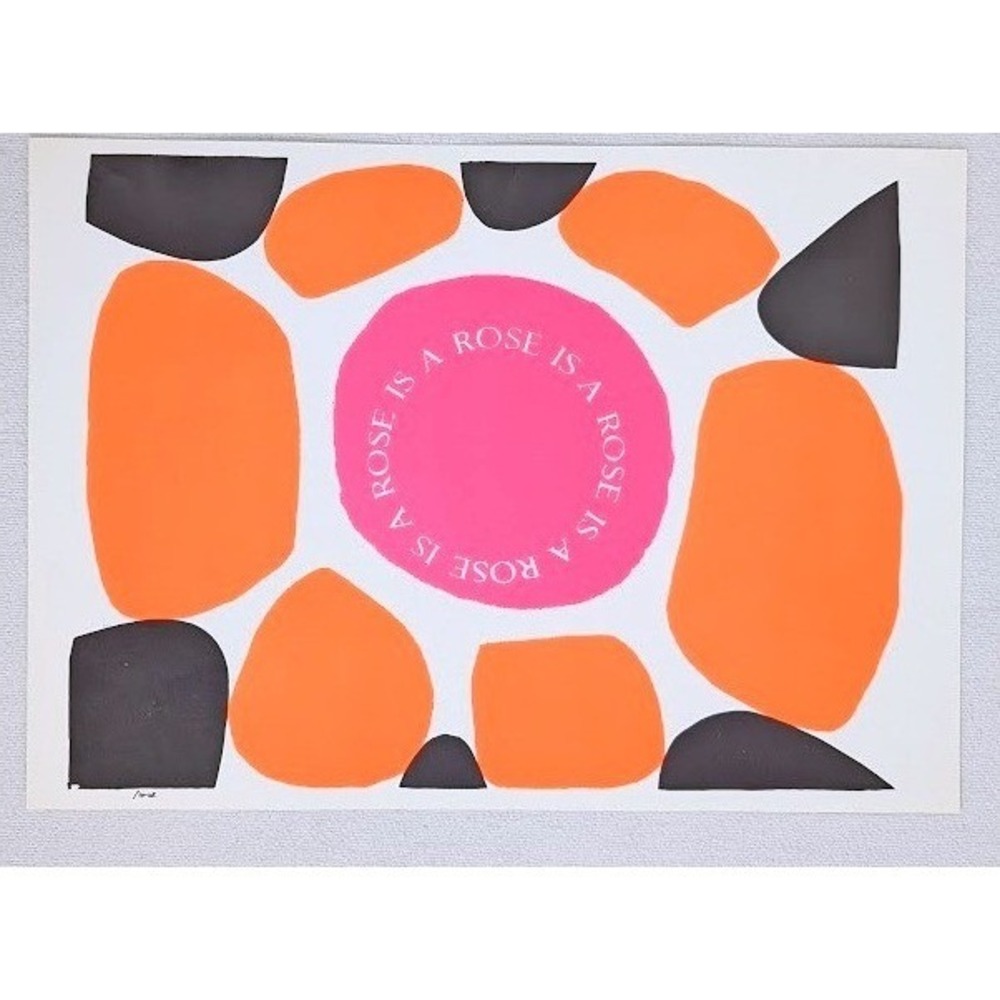 Sister Corita Kent A Rose is A Rose 10x14 Print Pop Art Abstract Gertrude Stein